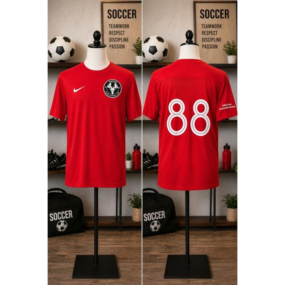 Nike Watford Ladies FC Jersey #88 Red Dri-Fit Soccer Shirt M